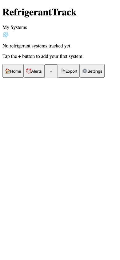RefrigerantTrack Pro export example
